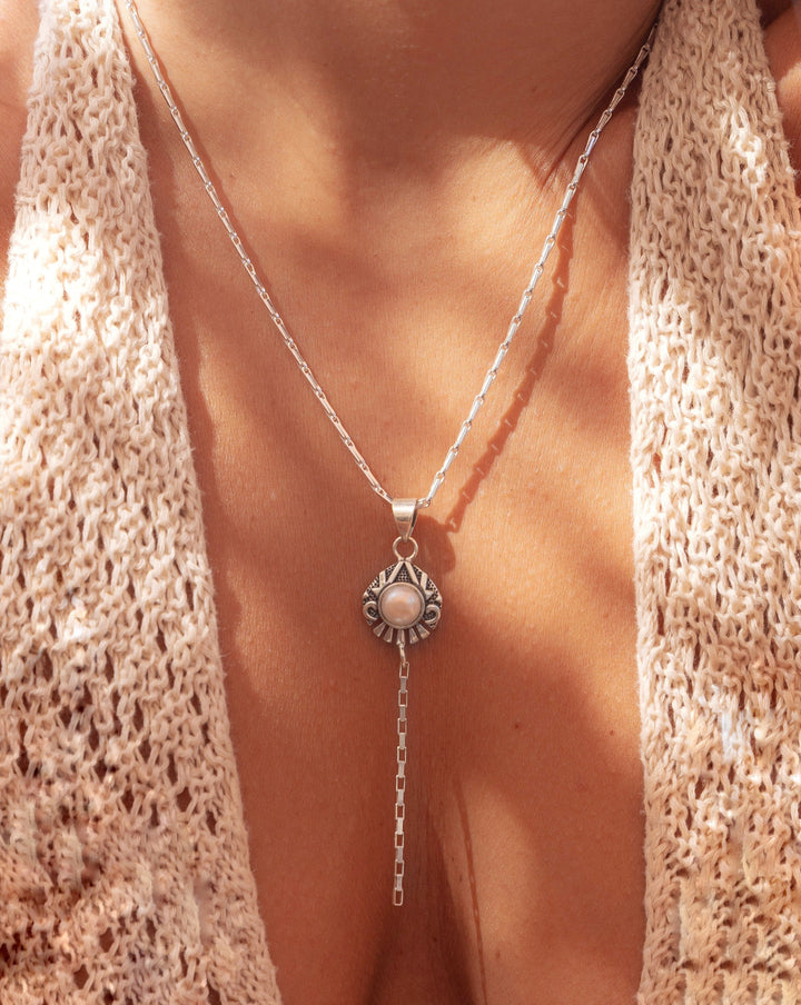 שרשרת עניבה - אבן פנינה