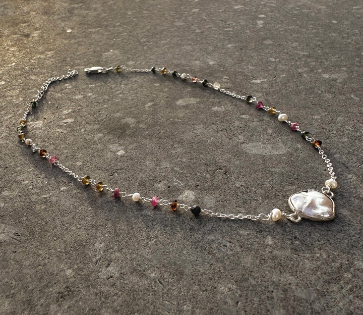 שרשרת קולר- אבן פנינה