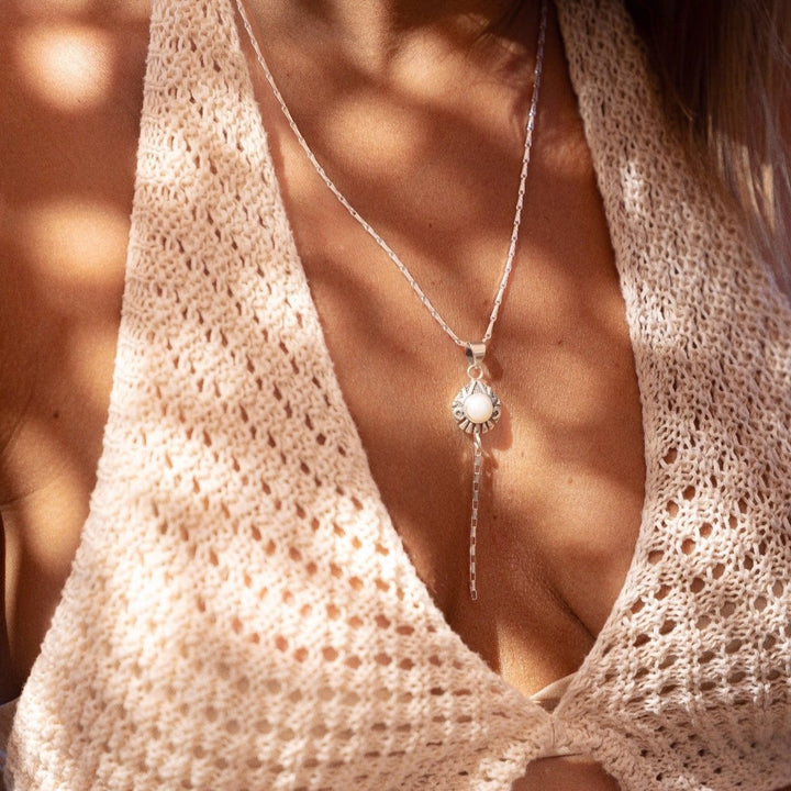 שרשרת עניבה - אבן פנינה