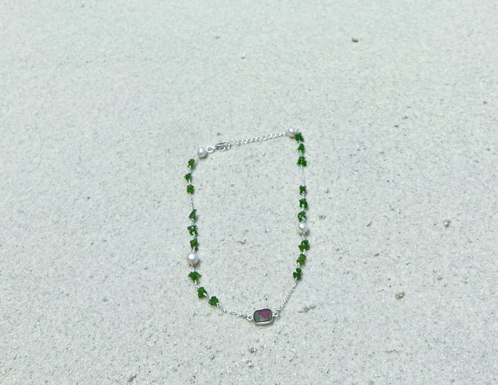 שרשרת קולר-אבן טורמלין אבטיח