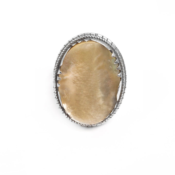 טבעת בוהו שיק- אבן אם הפנינה