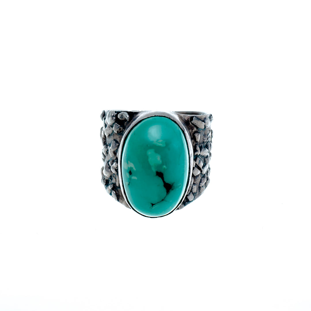 טבעת צ׳יטה - אבן טורכיז ירוקה