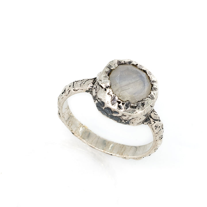 טבעת עלמה - אבן מונסטון ריינבו